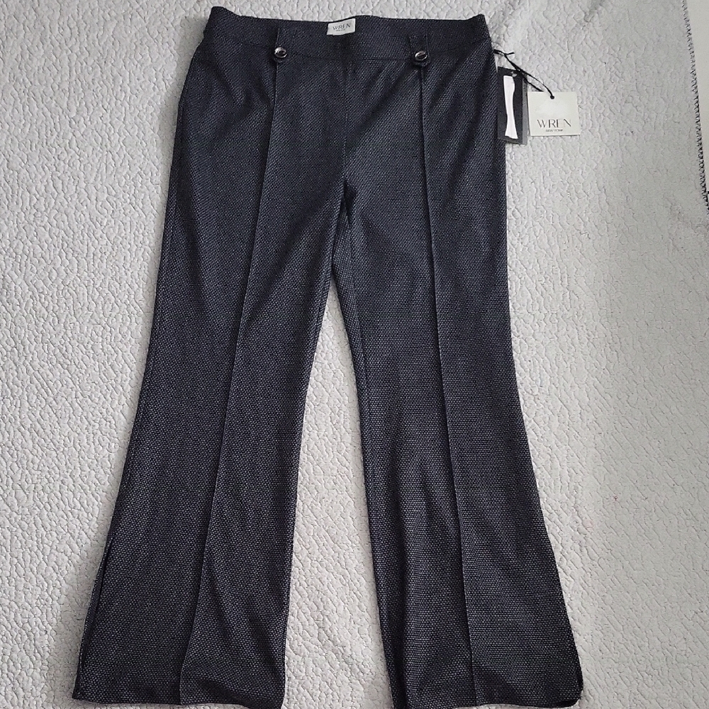 Boot Cut Pattern Womens Pant With A Slit On The Sides